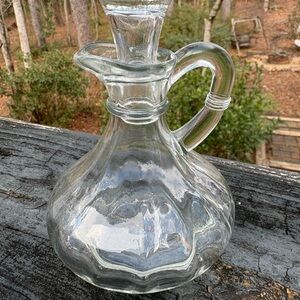 Vintage Anchor Hocking Glass Oil Vinegar Cruet